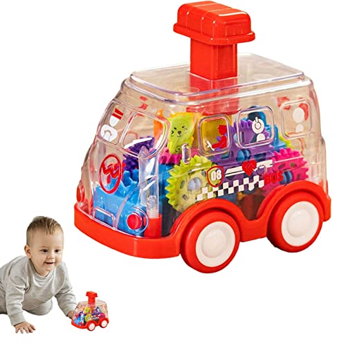 Stronrive Auto zurückziehen - Klares Autospielzeug für Kleinkinder - Cartoon Pressing Gear Car, Inertial Pullback Car, Pressure Glide Car Lernspielzeug, Mini-Spielzeugautos für Kinder, zufällige von Stronrive