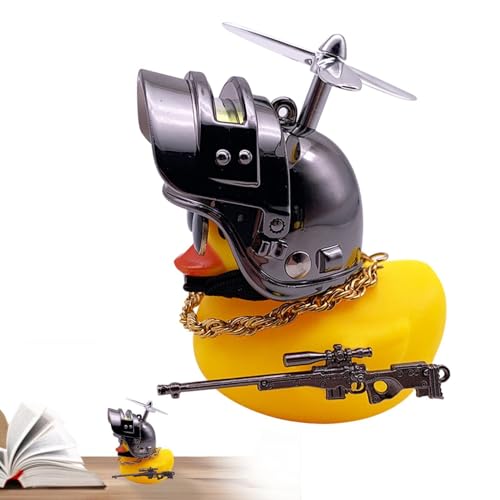 Stronrive Ente Auto-Armaturenbrett-Dekorationen – niedliche Ente Ornament | Auto-Innendekoration, Entenhorn, Gadget mit Propellerhelmen, Sonnenbrillen und Goldkette Stronrive Ente Auto-Armaturenbrett-Dekorationen – niedliche Ente Ornament | Auto-Innendekoration, Entenhorn, Gadget mit Propellerhelmen, Sonnenbrillen und Goldkette von Stronrive