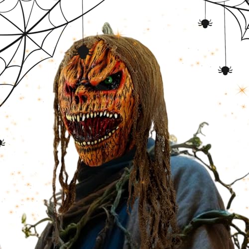 Stronrive Horror Maskerade, Horror Cosplay Kostüm Gesichtsbedeckung, Gruselige Verkleidung Für Karneval Halloween Festlichkeiten Rollenspiel Veranstaltungen von Stronrive
