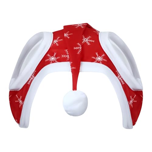 Stronrive Weihnachtshut Für,Weihnachtskostüm - Atmungsaktive dekorative Kopfbedeckung mit Schneeflocken-Design für Winterreiten Feiertagsveranstaltungen und Bauernhoffeste während der Festtage von Stronrive