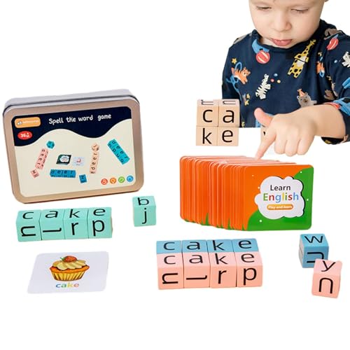 Wort-Rechtschreibspiele, Rechtschreibspiele für Kinder - Alphabet Blocks Blocks Rechtschreibspiel, Alphabet-Blöcke, Rechtschreibspiel, Lernspielzeug, Vorschul-Lernspielzeug Wort-Rechtschreibspiele, Rechtschreibspiele für Kinder - Alphabet Blocks Blocks Rechtschreibspiel, Alphabet-Blöcke, Rechtschreibspiel, Lernspielzeug, Vorschul-Lernspielzeug von Stronrive