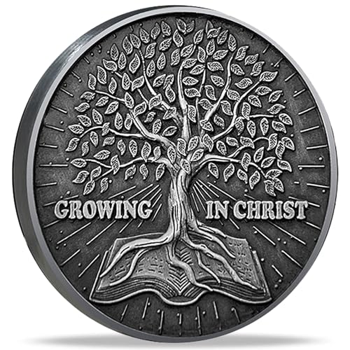 Christian Challenge Coin Growing in Christ Bibelvers Geschenk (Einzelmünze) von Strugglejewelry
