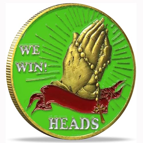 Heads Tails Novetly Challenge Coin Skull Decision Maker Flipping Coin von Strugglejewelry