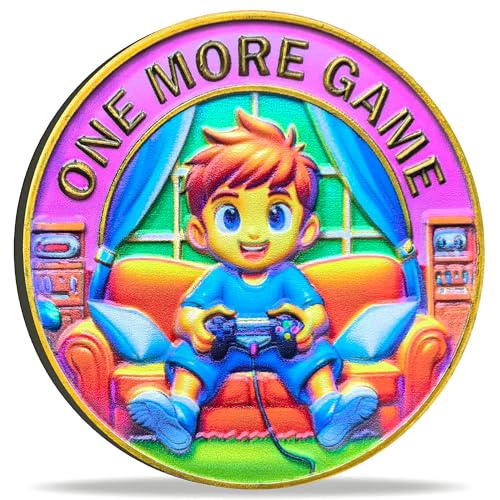 Strugglejewelry One More Game and Go to Bed Decision Maker Coin - Interaktiver Token mit Schutzhülle, Familienaktivitätsgeschenk Strugglejewelry One More Game and Go to Bed Decision Maker Coin - Interaktiver Token mit Schutzhülle, Familienaktivitätsgeschenk von Strugglejewelry