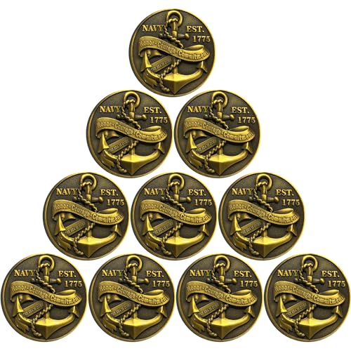 USA-Navy Core Value Sailor's Creed Challenge Coin (10 Stück) von Strugglejewelry