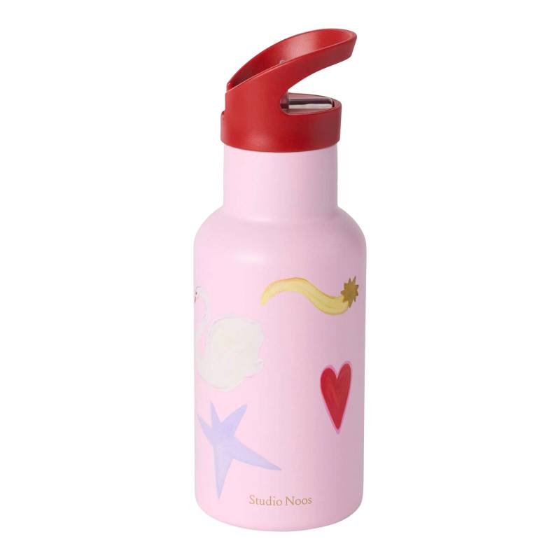 Studio Noos Edelstahl-Trinkflasche mit Strohhalm, 350ml Studio Noos Edelstahl-Trinkflasche mit Strohhalm, 350ml von Studio Noos