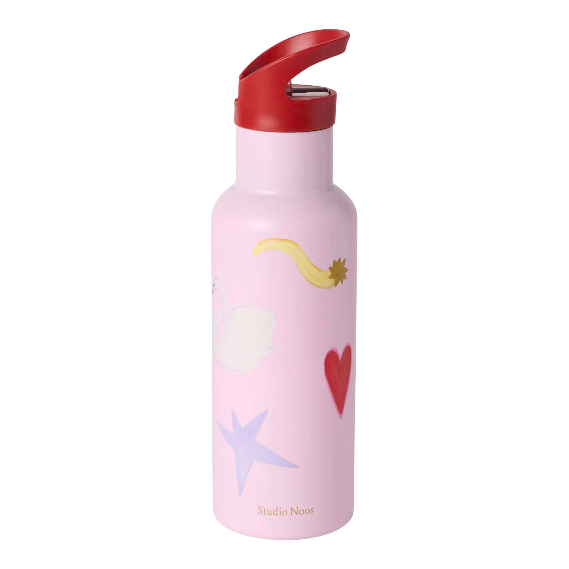 Studio Noos Edelstahl-Trinkflasche mit Strohhalm, 500ml Studio Noos Edelstahl-Trinkflasche mit Strohhalm, 500ml von Studio Noos