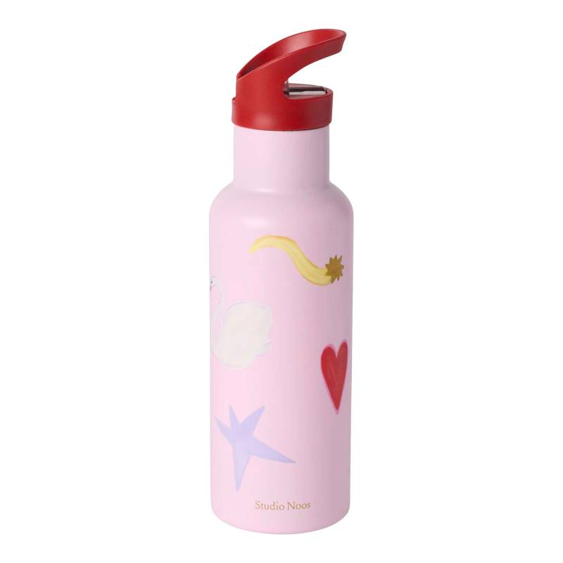 Studio Noos Edelstahl-Trinkflasche mit Strohhalm, 500ml Studio Noos Edelstahl-Trinkflasche mit Strohhalm, 500ml von Studio Noos