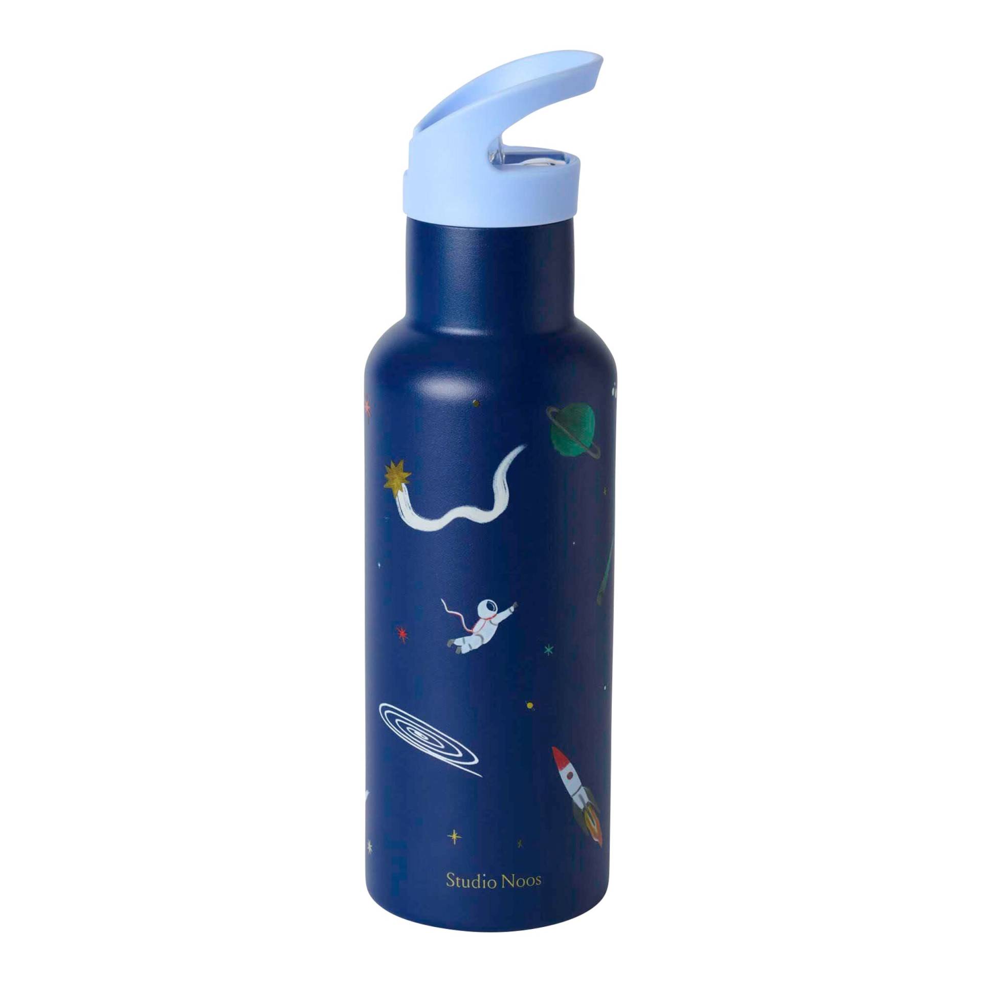 Studio Noos Edelstahl-Trinkflasche mit Strohhalm, 500ml Studio Noos Edelstahl-Trinkflasche mit Strohhalm, 500ml von Studio Noos
