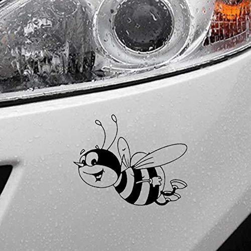 Stukk Stickers Lächelnde Hummel-Biene-Kunst-Spaß-Fenster-Bummer-Aufkleber Vinyl-Aufkleber 15.3cm x 11,4cm - Schwarz von Stukk Stickers