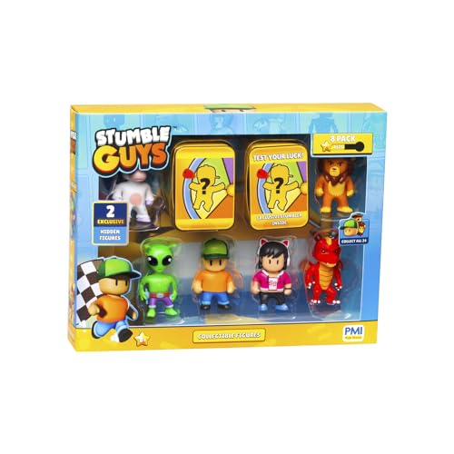 Stumble Guys 5,1 cm große Sammelfiguren, 8er-Pack, Deluxe-Box – Mr. Stumble, Leonidas, Green Alien, Sprinkles, Gamer Gina, Inferno Dragon, x2 Hidden Stumble Guys 5,1 cm große Sammelfiguren, 8er-Pack, Deluxe-Box – Mr. Stumble, Leonidas, Green Alien, Sprinkles, Gamer Gina, Inferno Dragon, x2 Hidden von Stumble Guys
