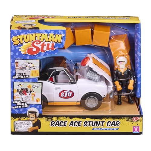 Stuntman Stu Race Ace Stunt Car Break apart Stunt Set mit auswerfbaren Teilen und Knock Over Crates Toys Stunt Toys Stuntman Stu Race Ace Stunt Car Break apart Stunt Set mit auswerfbaren Teilen und Knock Over Crates Toys Stunt Toys von Stuntman Stu