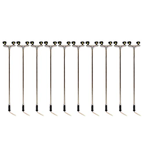 Styeleganc 10 Stücke 2Led Straßen Lampe 1: 100 Ho Skala Straßen Laterne Landschaft Laternen Pfahl für Sand Tisch Modell 2 von Styeleganc