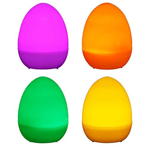 Stylebest 12pcs Ostern LED Luminous Eggs, Batteriebetriebene Künstliche Plastikeier mit 4 Farblichtern für Hausgarten Wohnzimmer Dekoration (Eggs 4 lights 3 each color mixed pack always on) von Stylebest