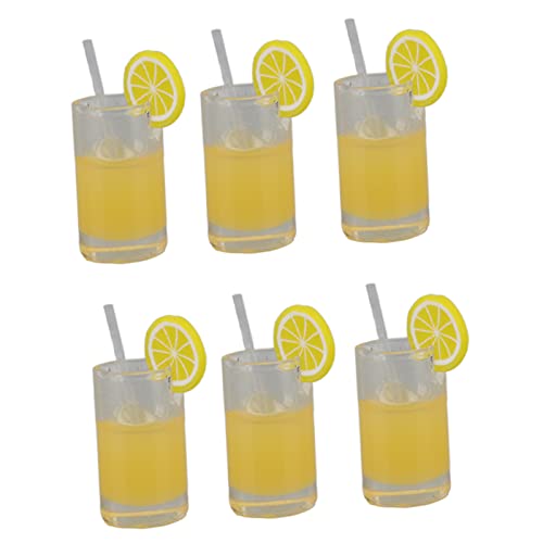 Stylebest 20pcs Dollhouse Lemonade Cup Harz Harz Anliegende Details Miniaturbecher Set für 1:12 1: 6 Puppenhaus von Stylebest