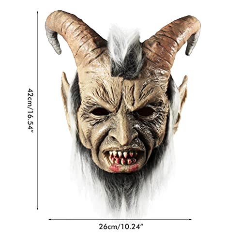 Stylebest Lucifer -Maske mit Hörnern, Zulassungen von Rollenspiele, Halloween -Party -Kostümmaske Demon Devil Hornmaske mit Blutigem Mundhelm (Schwarz) von Stylebest