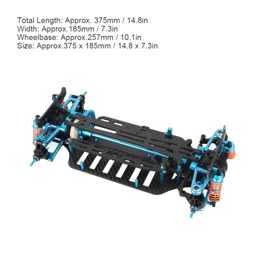 Stylebest Radstand Rahmen Kohlefaser -Chassis -Stoßfänger für TT01 1/10 RC -Automodell von Stylebest
