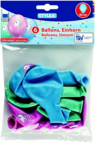 6 Luftballons "Einhorn"