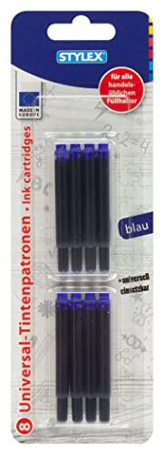 Stylex 23014 - Tintenpatronen, 70 x 7 x 7 mm, königsblau, Universal-Tintenpatronen, 8 Stück Stylex 23014 - Tintenpatronen, 70 x 7 x 7 mm, königsblau, Universal-Tintenpatronen, 8 Stück von Stylex