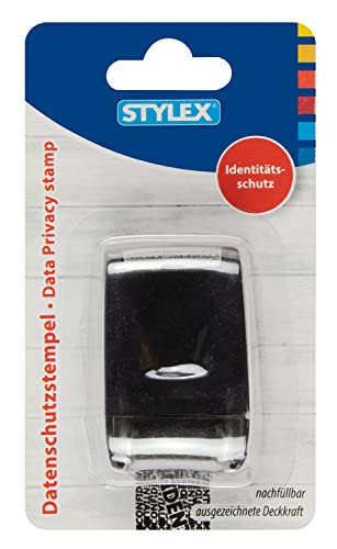 Stylex 31258 31258-Datenschutz-Stempel, Roll-Stempel 17 mm breit, mit schwarzer nachfüllbarer Tinte zum Schutz sensibler Daten vor Identitätsdiebstahl Stylex 31258 31258-Datenschutz-Stempel, Roll-Stempel 17 mm breit, mit schwarzer nachfüllbarer Tinte zum Schutz sensibler Daten vor Identitätsdiebstahl von Stylex