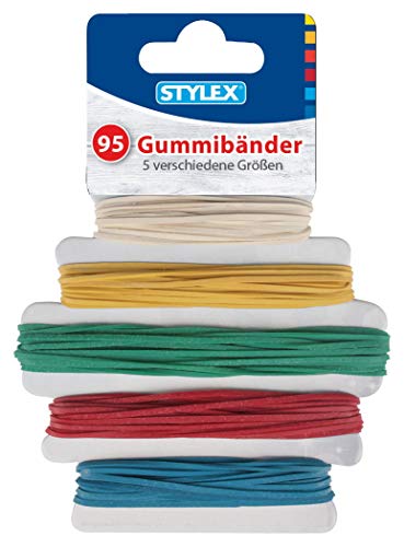 Stylex 31321-3 – Gummibänderset mit 3x 95 Stück in 5 verschiedene Farben mit den Durchmessern 90 mm, 120 mm, 130 mm, 150 mm und 180 mm Stylex 31321-3 – Gummibänderset mit 3x 95 Stück in 5 verschiedene Farben mit den Durchmessern 90 mm, 120 mm, 130 mm, 150 mm und 180 mm von Stylex