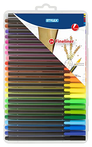Stylex 32630 - Fineliner, 24 Farben, Strichstärke 0,4 mm, mit Qualitätsspitzen, 24 Stück Stylex 32630 - Fineliner, 24 Farben, Strichstärke 0,4 mm, mit Qualitätsspitzen, 24 Stück von Stylex