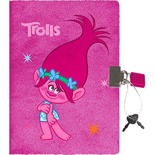 Stylex 51117 Plüsch-Tagebuch mit Schloss, Trolls Design von Stylex