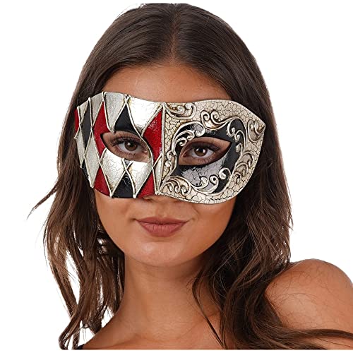 Stylex Klassische venezianische Augenmaske, lange Nase, Narren, halbes Gesicht, Phantom, Kostüm-Zubehör, Rot Stylex Klassische venezianische Augenmaske, lange Nase, Narren, halbes Gesicht, Phantom, Kostüm-Zubehör, Rot von Stylex