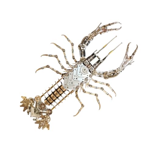 3D-Metallpuzzle für Erwachsene, 830 Teile, DIY 3D Steampunk Metall-Hummer-Modellbausatz, Mechanisches Tier-Bauset, Kreative Dekoration für Zuhause oder das Büro von Stylomira