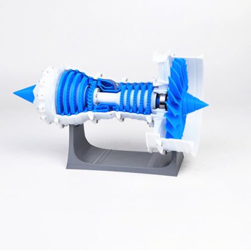 3D-gedrucktes Turbofan-Triebwerk-Modell, vormontiertes Luftfahrt-Display mit detaillierter Innenstruktur, lehrreiches Wissenschafts-Dekorationsmodell für Zuhause und Büro von Stylomira