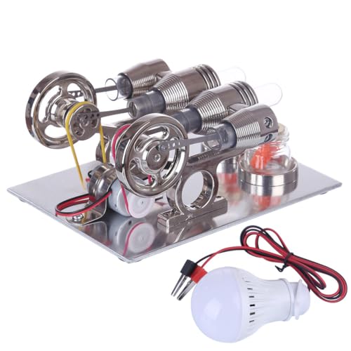 Balance-Balken-Modell eines Heißluft-Stirlingmotors, Wissenschaftliches Stirlingmotor-Modellbausatz für Erwachsene von Stylomira