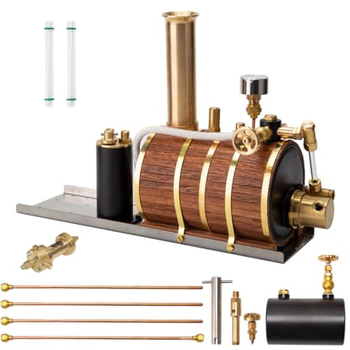 Dampfkesselmodell für EIN-, Zwei- und Dreizylinder-Dampfmaschinen und Schiffsmodelle, 200 ml Messing-Dampfkessel mit automatischem Gasregler für die Demonstration von Dampfkraft von Stylomira