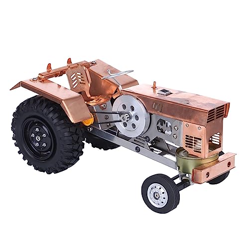 Dual-Cylinder Parallel Stirling Motormodell, Allmetaler Micro External Combustion Educational Science Kit mit LED-Generator (schwarz) von Stylomira