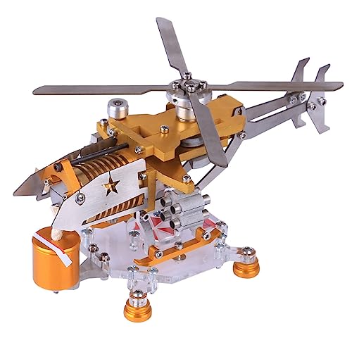 Panzer Hubschrauber Stirling Motormodell, horizontaler einzelner Zylinder Stirling -Motor, Wissenschafts -Kit für Bildungsphysik für Erwachsene von Stylomira
