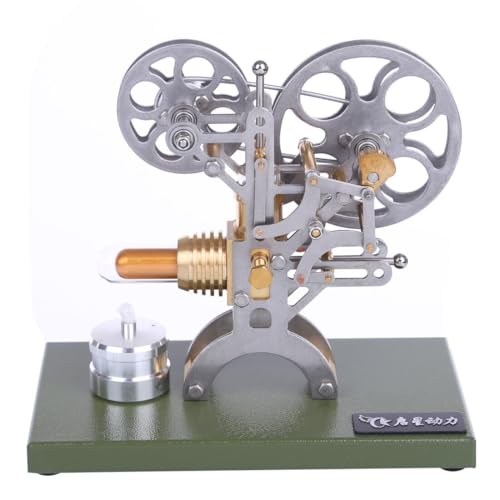 Retro Stirling Motormodell mit Metallbasis, externer Verbrennungsbildungswissenschaft, Desktop -Dekoration für Erwachsene in Steam Punk Style von Stylomira