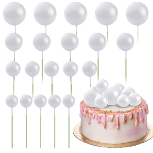 20 Stück Tortendeko Kugeln Weiß Cake Decoration DIY Mini-Ballons Cake Topper Kugeln Dekorationen Tortendeko Geburtstag für Geburtstag, Party, Hochzeit, Babyparty, Kuchen DIY 20 Stück Tortendeko Kugeln Weiß Cake Decoration DIY Mini-Ballons Cake Topper Kugeln Dekorationen Tortendeko Geburtstag für Geburtstag, Party, Hochzeit, Babyparty, Kuchen DIY von Styquenzer