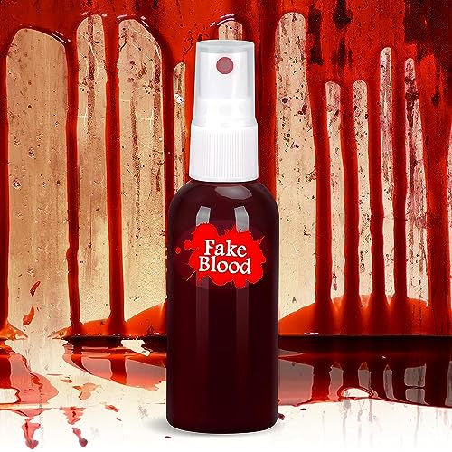 200ml Abwaschbares Kunstblutspray, Kunstblut Filmblut, Halloween Kunstblutspritzer, Blut rot/künstliches Blut, Kunstblutschminke für Vampir Monster Zombie Braut von Suaflny