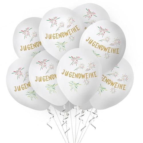 24PCS Alles Gute Zur Jugendweihe Luftballons Set Jugendweihe Deko für Endlich Erwachesn für Endlich Erwachsen Jungen Mädchen (Weiß) von Suaflny