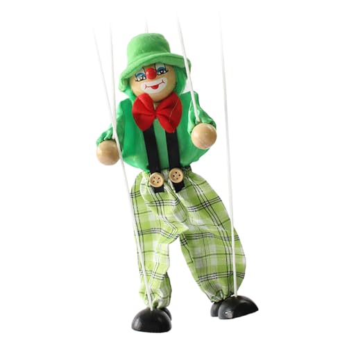 Pull-line Puppe, Vintage, Aktivität, Hand, Marionette, Spielzeug, interaktive Übung, Clown, Handarbeit, Spielzeug, Haushalt, Grün Pull-line Puppe, Vintage, Aktivität, Hand, Marionette, Spielzeug, interaktive Übung, Clown, Handarbeit, Spielzeug, Haushalt, Grün von Suammiitstrieadea