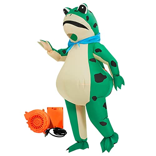 Suammiitstrieadea Aufblasbares Froschkostüm für Erwachsene, Uni, für Halloween, Cosplay, lustig von Suammiitstrieadea