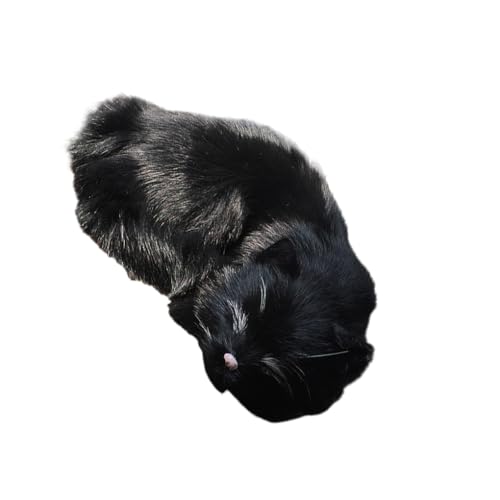 Suammiitstrieadea Dekoration Emulation schlafende atmende Katze realistische schlafende Katzen als stilvolle Akzente gemischt ungiftig niedlich gute Geschenke schwarz von Suammiitstrieadea