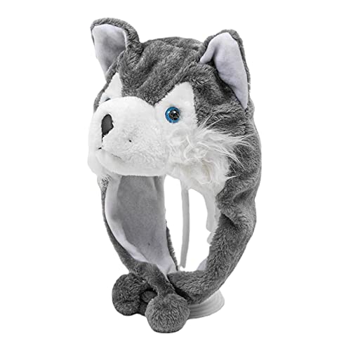 Suammiitstrieadea Plüschtier Wintermütze Party Damen Herren Neuheit Kinder Kopfbedeckung Husky Beanie Suammiitstrieadea Plüschtier Wintermütze Party Damen Herren Neuheit Kinder Kopfbedeckung Husky Beanie von Suammiitstrieadea