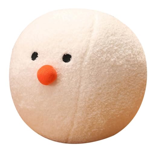 Suanzua Weißes Schneeball-Puppenkissen, Plüschtier, Kugelförmige Puppe, Cartoon, Weich, Süßes Festivalgeschenk für Kinder, 40 cm Suanzua Weißes Schneeball-Puppenkissen, Plüschtier, Kugelförmige Puppe, Cartoon, Weich, Süßes Festivalgeschenk für Kinder, 40 cm von Suanzua