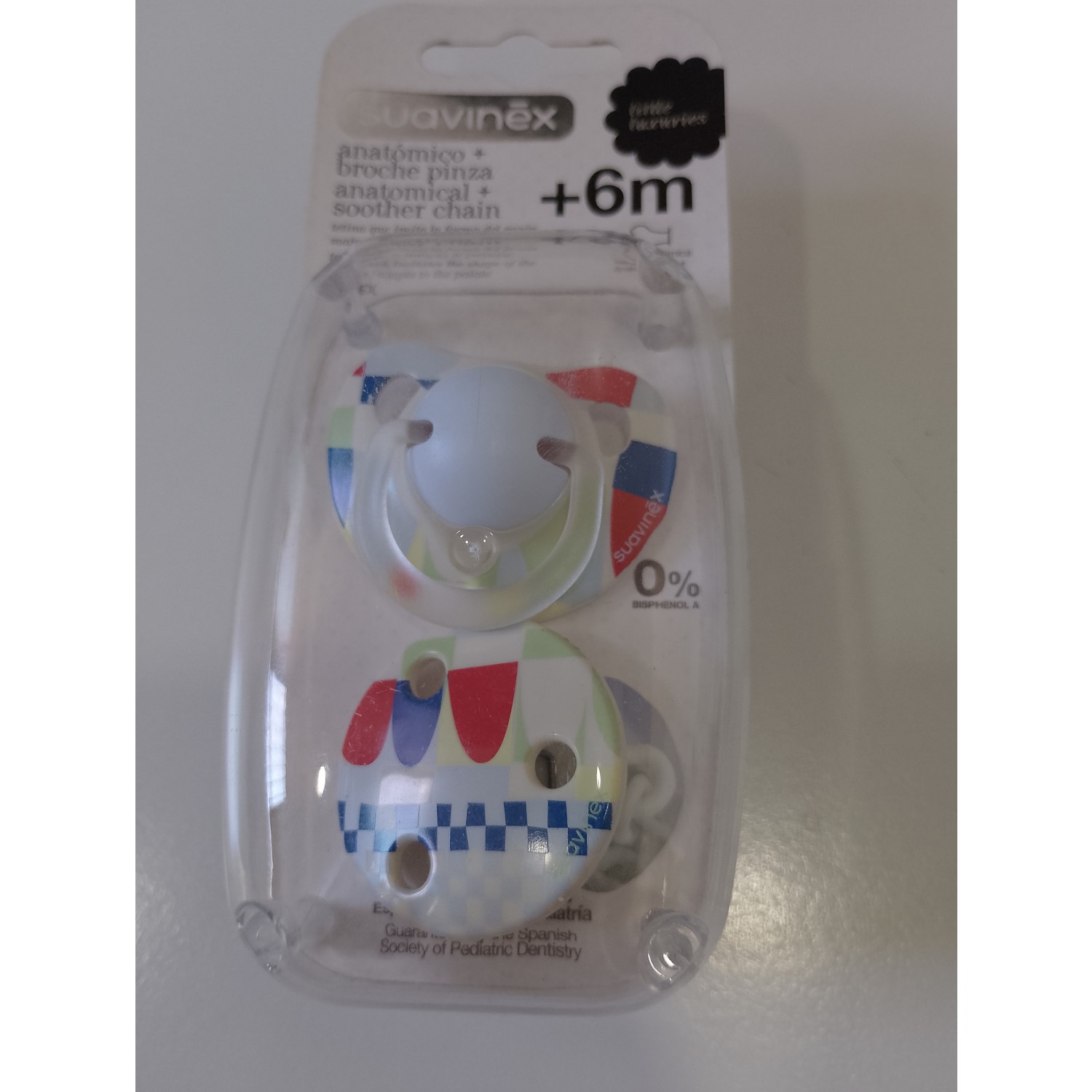 Succhietto Suavinex Anatomico Lattice con Catenella 6m+ Multicolore Azzurro Succhietto Suavinex Anatomico Lattice con Catenella 6m+ Multicolore Azzurro von Suavinex