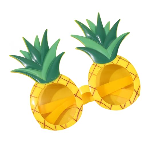 Sucritude Ananas Sonnenbrille | Party Sonnenbrille | Ananas Sommer Brillen für Erwachsene Kinder Männer Frauen Reise Autoreise Bühne Fotobox Geburtstag von Sucritude