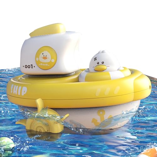 Sucritude Boot Badespielzeug - Badewasser Spielzeug Für Wanne - Interaktives Handkurbel Badspiel für Mädchen mit Spaß Zuhause Dusche Pool Sucritude Boot Badespielzeug - Badewasser Spielzeug Für Wanne - Interaktives Handkurbel Badspiel für Mädchen mit Spaß Zuhause Dusche Pool von Sucritude