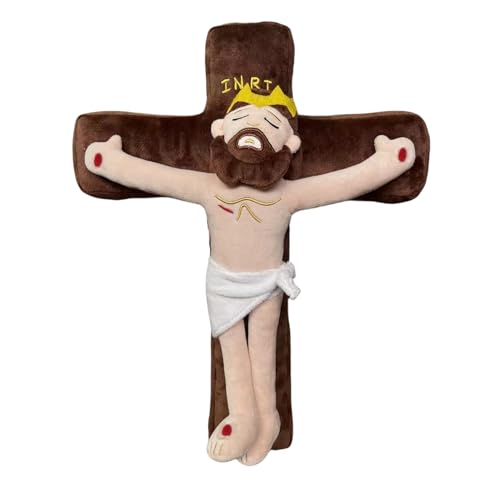 Sucritude Plüsch Jesus Für Kinder - Gefülltes Jesus Kreuz Kissen,Weiche Weihnachtsdekoration Für Kinderzimmer Auto Reise Wohnzimmer Bett Sofa Sucritude Plüsch Jesus Für Kinder - Gefülltes Jesus Kreuz Kissen,Weiche Weihnachtsdekoration Für Kinderzimmer Auto Reise Wohnzimmer Bett Sofa von Sucritude