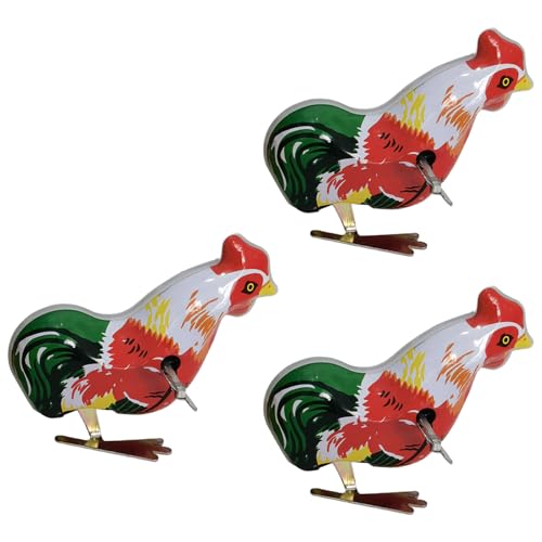 3pcs Retro Windup Rooster Tinplate Clockworks Rooster Toy Vintage Sprung Und Bewegen Von Hühnchen Für Kinder Und Sammler 3pcs Retro Windup Rooster Tinplate Clockworks Rooster Toy Vintage Sprung Und Bewegen Von Hühnchen Für Kinder Und Sammler von SueaLe