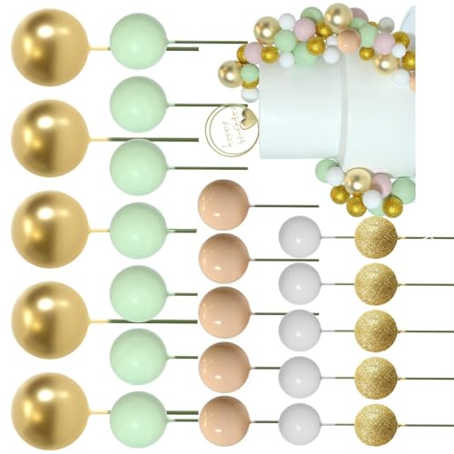 50 Pack Cake Toppers Set Runde Designs Urlaubskuchen Decors Party Liefert Geburtstagstorten Dekorationen Für Festivalkuchen von SueaLe