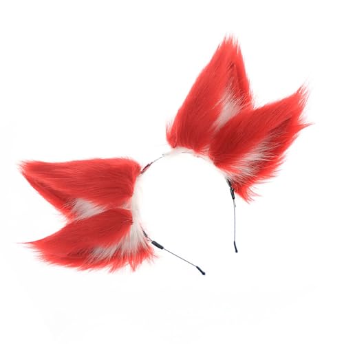 Auffällige Rote Neun Schwanze Füchte Ohren Stirnbänder Party Kostüm Kopfwege Cosplay Haarband Für Modeanime Fans Auffällige Rote Neun Schwanze Füchte Ohren Stirnbänder Party Kostüm Kopfwege Cosplay Haarband Für Modeanime Fans von SueaLe